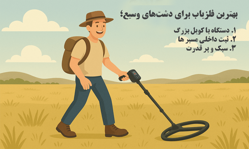 فلزیاب مناسب دشت و فضاهای وسیع